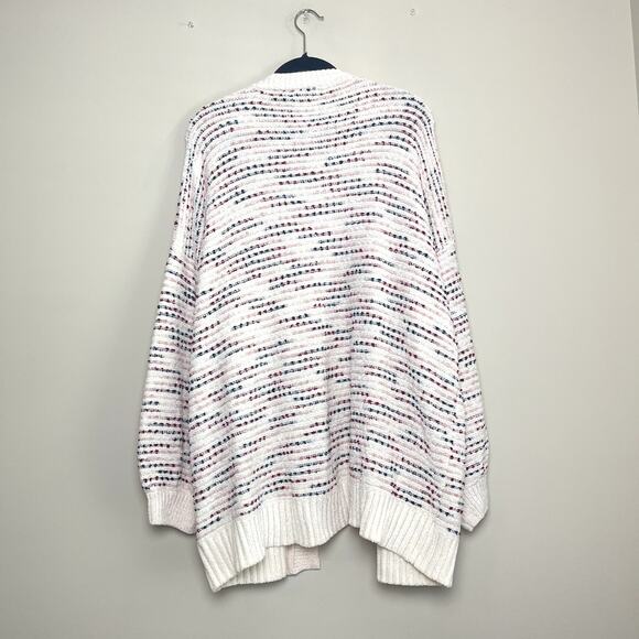 Maurices Pink Textured Cozy Knit Open Front Balloon Sleeve Cardigan Women's 3X - Picture 6 of 6